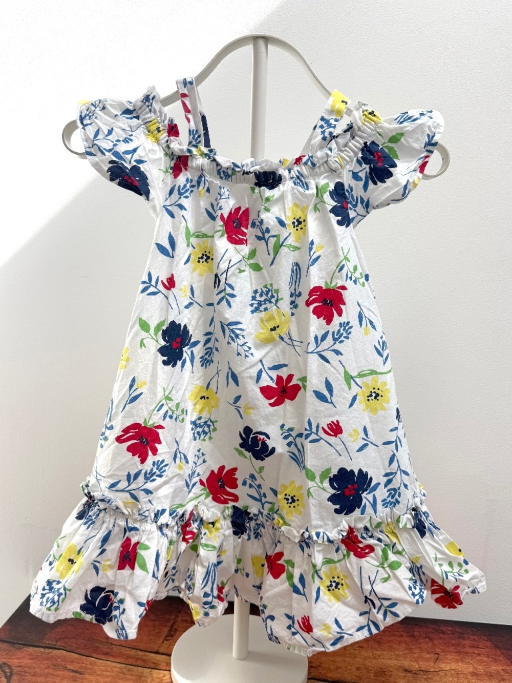 Tommy Bahama Girls Floral Cold Shoulder Ruffle Dress – 5T